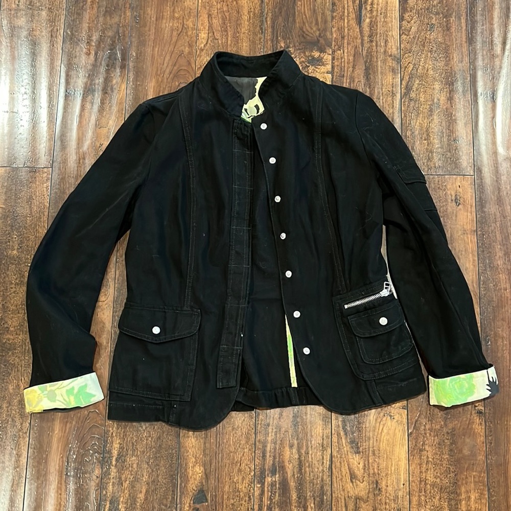 Woman’s Black Floral Oilily Jacket - 38
